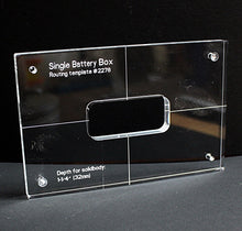 Load image into Gallery viewer, Battery Box Single or Dual Clear Routing Template 10mm Thick Acrylic
