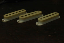 Load image into Gallery viewer, Aged Fender 62 Nylon Pickup Covers Set Aged White with Patina High Quality Repro
