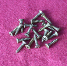 Load image into Gallery viewer, Aged  Lot of 20 Pickguard Screws For Strat Tele Partial Threaded Nickel
