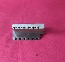 Load image into Gallery viewer, Aged Chrome Steel Block Tremolo Bridge for USA Stratocaster w/ Pat Pend Saddles #2
