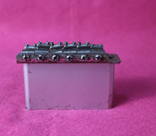 Load image into Gallery viewer, Aged Chrome Steel Block Tremolo Bridge for USA Stratocaster w/ Pat Pend Saddles #2
