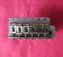 Load image into Gallery viewer, Aged Chrome Steel Block Tremolo Bridge for USA Stratocaster w/ Pat Pend Saddles #4
