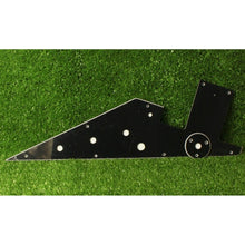 Load image into Gallery viewer, 58 Flying V Pickguard Replacement w/ Round Jack Plate - Black 3 Ply
