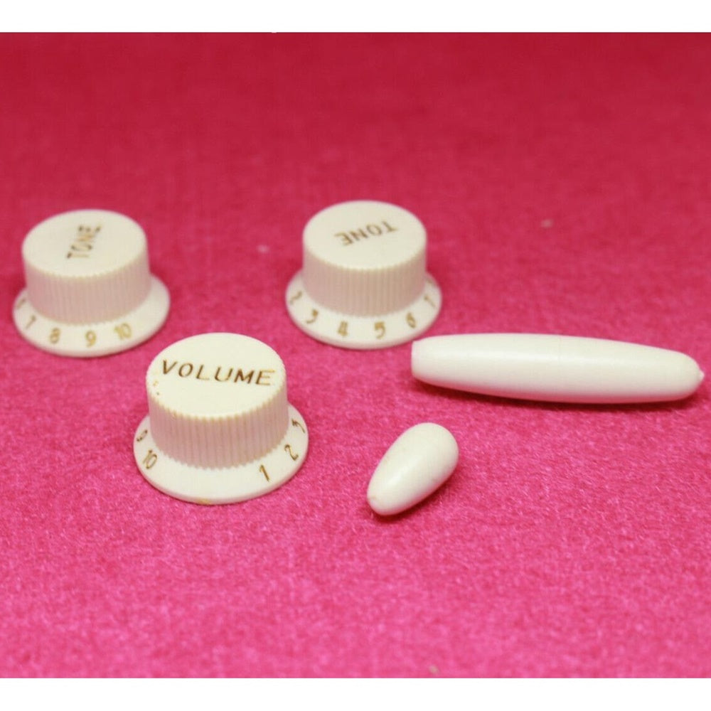 1954 Fender Stratocaster Polystyrene Bakelite Knobs Set C