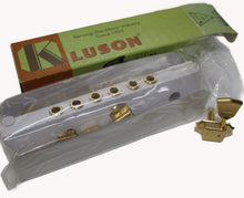 Load image into Gallery viewer, KLUSON SD90SLG/M 3 By 3 Single Line Tuners For GIBSON Metal Buttons Gold
