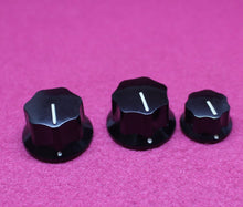 Load image into Gallery viewer, Real Bakelite Jazz Bass Knob Set (3) Set Screw For Fender
