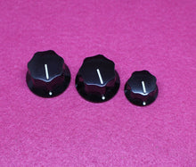 Load image into Gallery viewer, Real Bakelite Jazz Bass Knob Set (3) Set Screw For Fender
