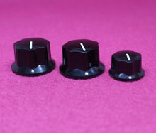 Load image into Gallery viewer, Real Bakelite Jazz Bass Knob Set (3) Set Screw For Fender
