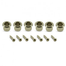 Load image into Gallery viewer, Kluson Vintage 6 in line Tuners for Fender Mustang  Plastic Buttons - KD-6B-NP
