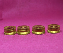 Load image into Gallery viewer, Speed Knob Set (4) Gold Tinted Aged For Gibson Guitars - Inch USA Size Embossed
