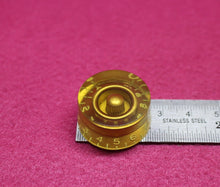 Load image into Gallery viewer, Speed Knob Set (4) Gold Tinted Aged For Gibson Guitars - Inch USA Size Embossed
