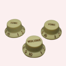 Load image into Gallery viewer, Genuine Fender Stratocaster Strat Knobs Set - Vintage Cream
