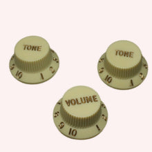 Load image into Gallery viewer, Genuine Fender Stratocaster Strat Knobs Set - Vintage Cream
