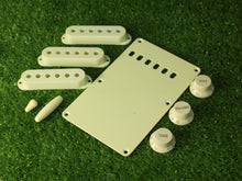 Load image into Gallery viewer, Mint Green Strat Accessory Kit Knobs/Covers/Tip/Back Plate For USA Fender S3
