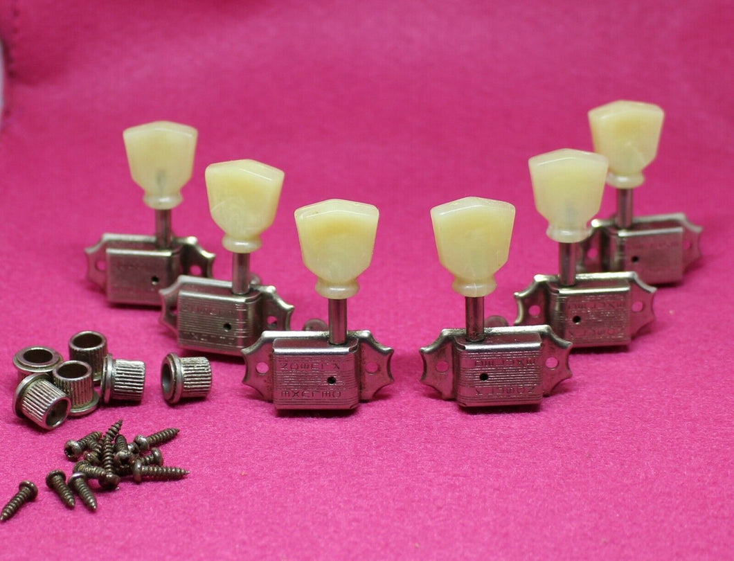 Aged Kluson Tuners w/ Clone Tuner Tip For 60 - 64 Les Paul ES335 Gibson