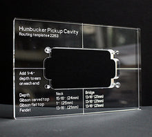 Load image into Gallery viewer, Humbucker Pickup Cavity 10mm Thick Routing Template For Guitar Body Acrylic 2263
