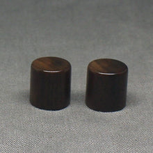 Load image into Gallery viewer, Walnut Wood Push-On Guitar Barrel Knobs (2) Metric For Tele or P Bass
