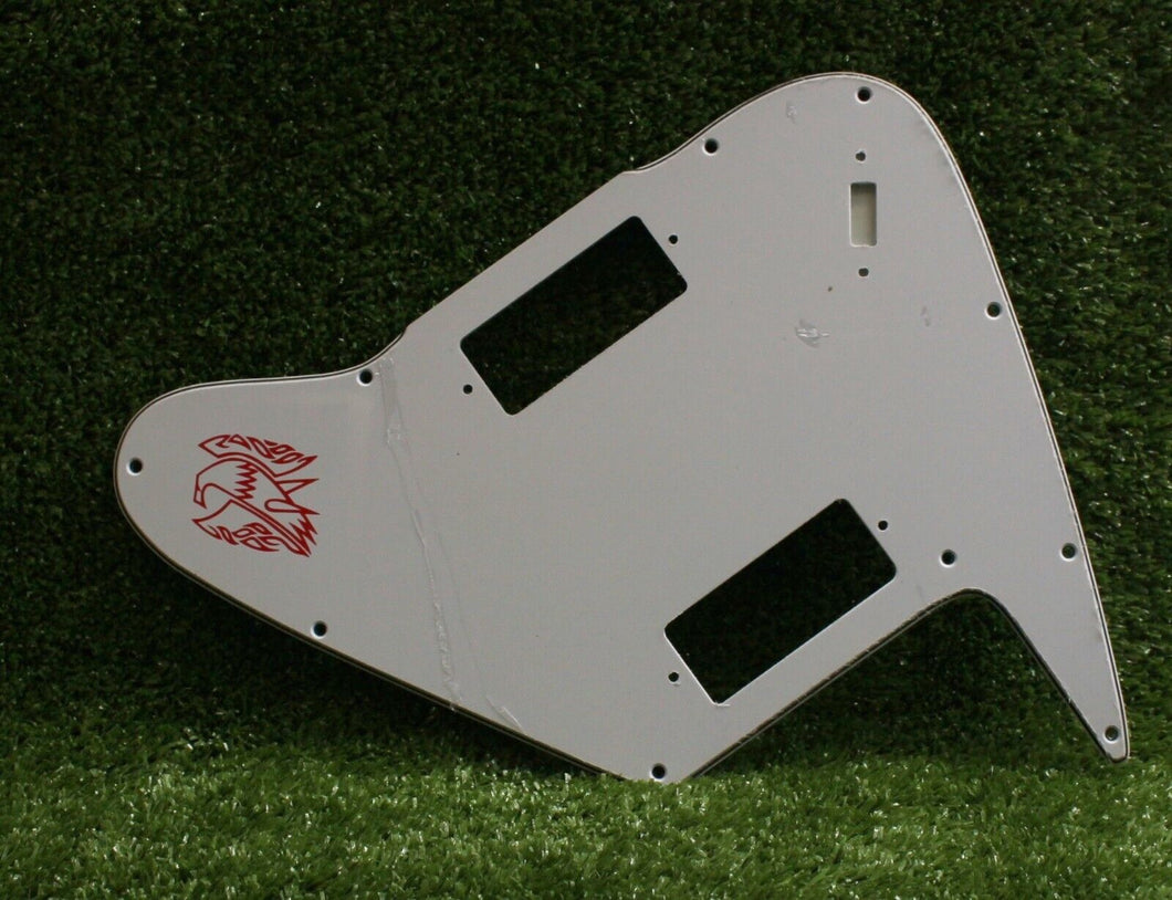 Pickguard For Gibson Non Reverse Firebird Slide Switch V1 w Screen Logo White