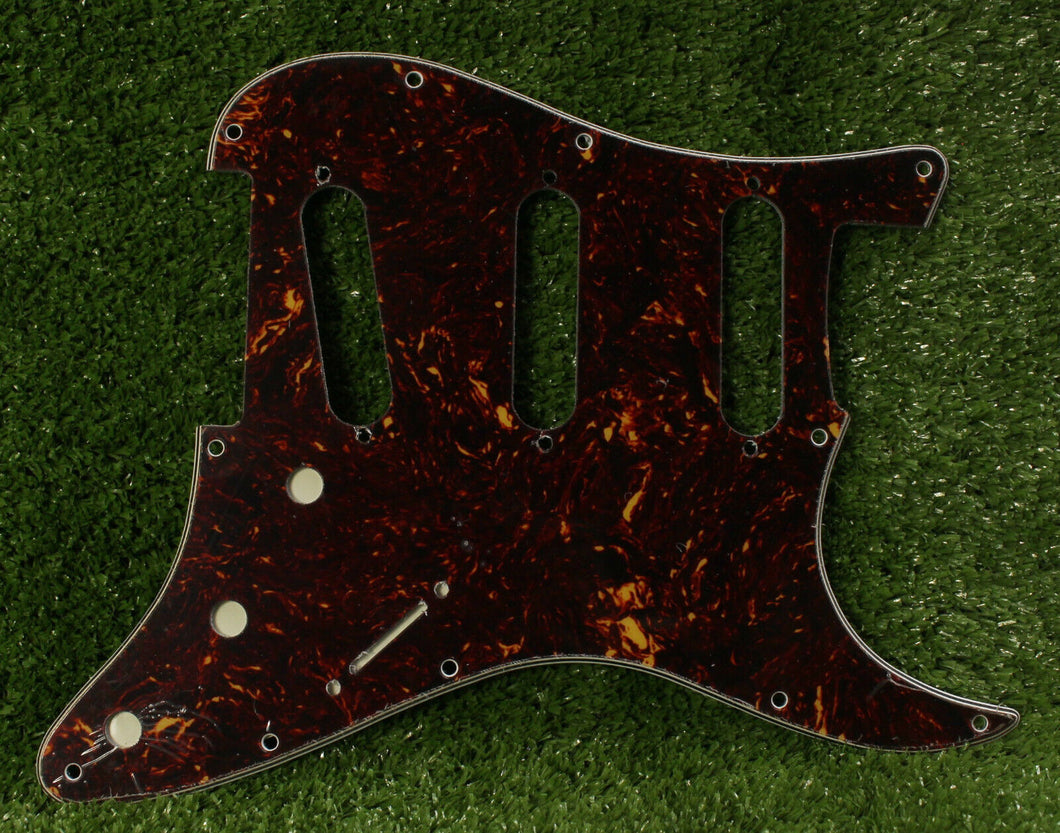 Voodoo Pickguard Reverse Bridge Pickup Fits Jimi Hendrix Strat - Brown Tortoise