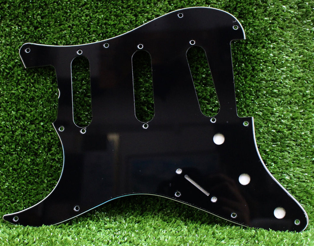 Standard Lefty Pickguard For 62 Strat For USA Mex Fender  - Black 3 Ply