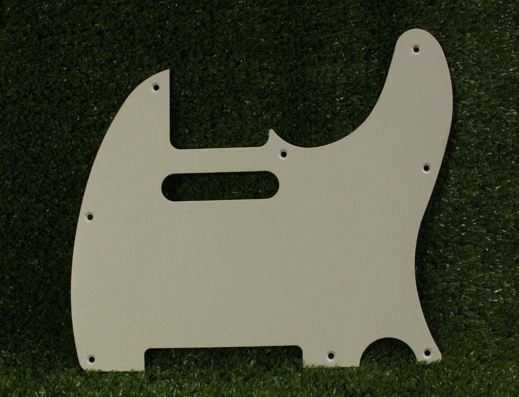 Telecaster Pickguard For Vintage 60s USA Fender Tele - White 1 Ply 1.6mm 8 Holes