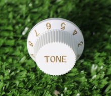 Load image into Gallery viewer, 50 pieces Strat Metric Tone Knobs White Made in Korea
