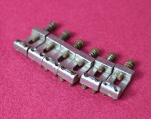 Load image into Gallery viewer, Vintage 1970s Fender Stratocaster Guitar Tremolo Chrome Bridge Saddles
