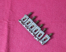 Load image into Gallery viewer, Vintage 1970s Fender Stratocaster Guitar Tremolo Chrome Bridge Saddles
