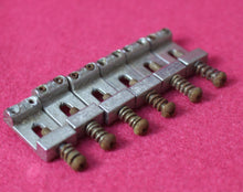 Load image into Gallery viewer, Vintage 1970s Fender Stratocaster Guitar Tremolo Chrome Bridge Saddles
