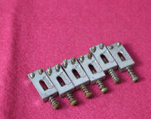 Load image into Gallery viewer, Vintage 1970s Fender Stratocaster Guitar Tremolo Chrome Bridge Saddles
