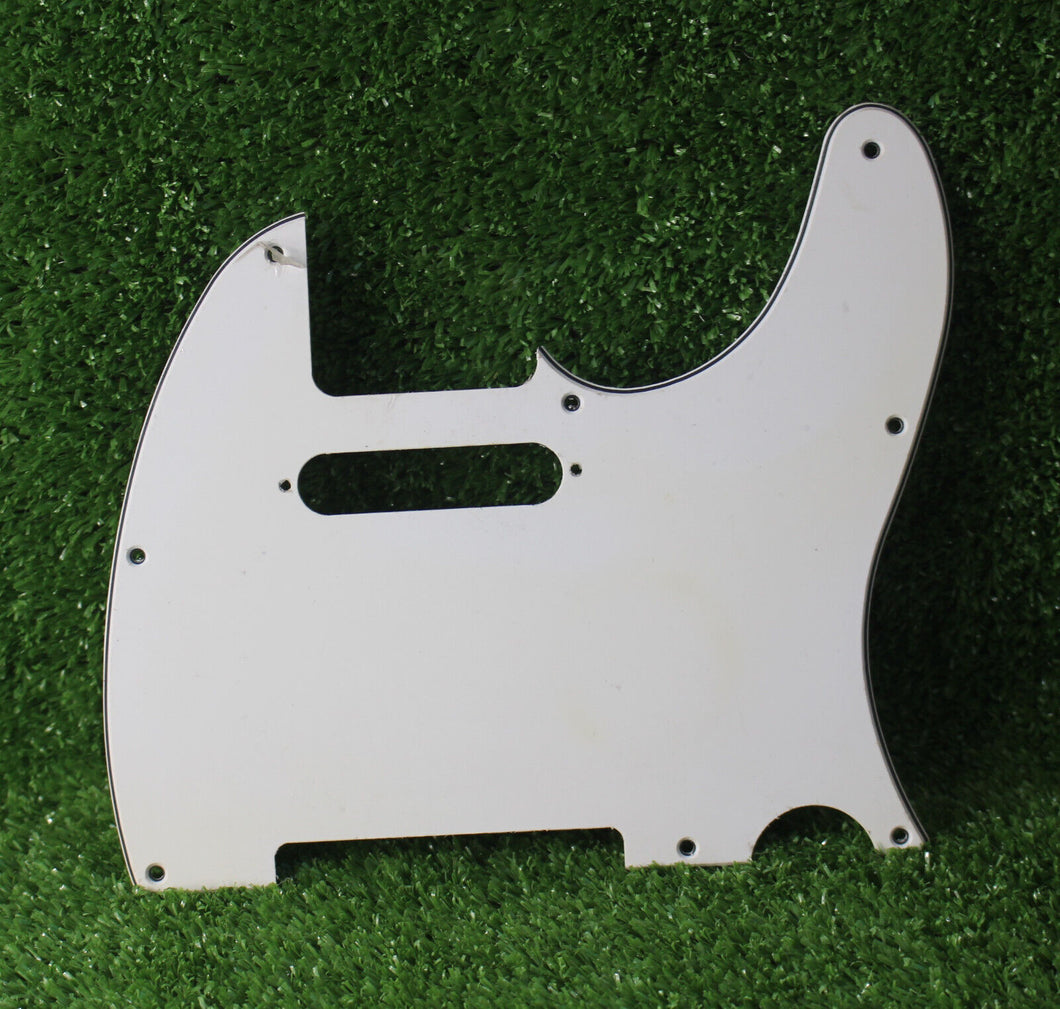 Telecaster Pickguard For Std USA Fender Tele - White 3 Ply B Stock