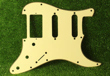 Load image into Gallery viewer, Pickguard For 64 HSS Strat Humbucker Cover Version  - Cream Yellow B Stock
