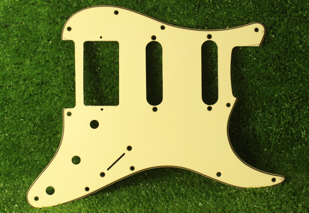 Pickguard For 64 HSS Strat Humbucker Cover Version  - Cream Yellow B Stock