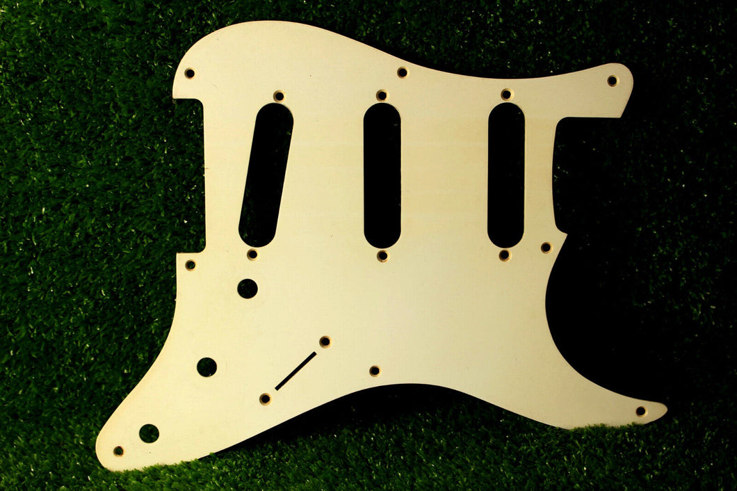 Aged 54-58  Pickguard For Fender Strat 8 Holes 1 Ply -  Aged White AG01