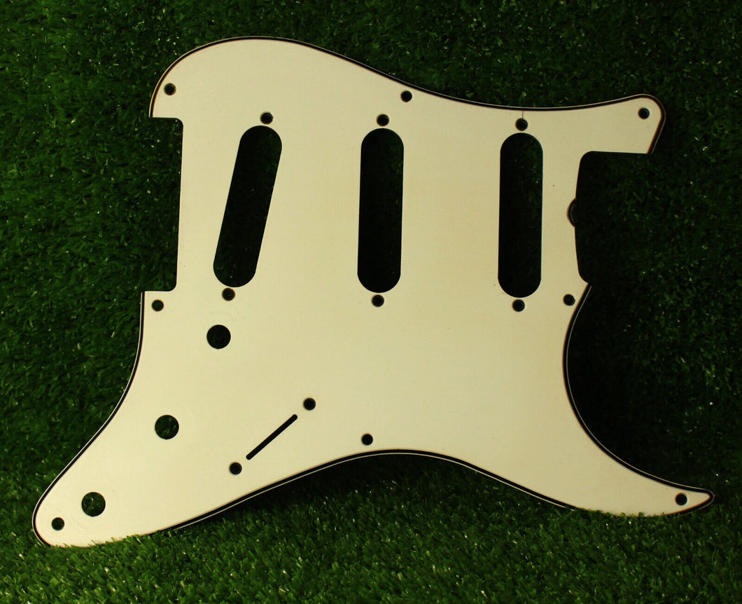 Aged 57 59 Pickguard For Fender Strat Wide Bevel Parchment - AGP24