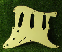 Load image into Gallery viewer, Aged 57 59 Pickguard For Fender Strat Wide Bevel 8 Holes Mint Green - AGP34
