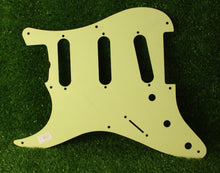 Load image into Gallery viewer, Aged 57 59 Pickguard For Fender Strat Wide Bevel 8 Holes Mint Green - AGP34
