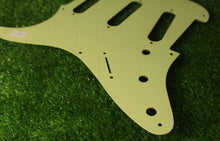 Load image into Gallery viewer, Aged 57 59 Pickguard For Fender Strat Wide Bevel 8 Holes Mint Green - AGP35
