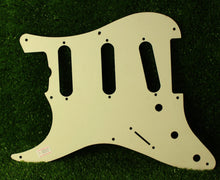 Load image into Gallery viewer, Aged 57 59 Pickguard For Fender Strat Wide Bevel 8 Holes Parchment White - AGP31
