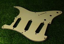 Load image into Gallery viewer, Aged 57 59 Pickguard For Fender Strat Wide Bevel 8 Holes Parchment White - AGP33
