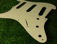 Load image into Gallery viewer, Aged 57 59 Pickguard For Fender Strat Wide Bevel 8 Holes Parchment White - AGP33
