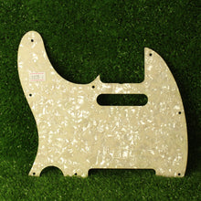 Load image into Gallery viewer, Aged 68 69  Pickguard For Telecaster Vintage Cream Pearloid Back  -  AGP075
