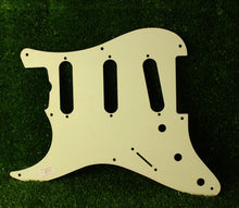 Load image into Gallery viewer, Aged 57 59 Pickguard For Fender Strat Wide Bevel 8 Holes Parchment White - AGP29
