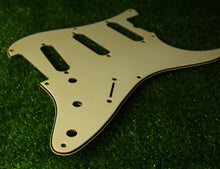 Load image into Gallery viewer, Aged 57 59 Pickguard For Fender Strat Wide Bevel 8 Holes Parchment White - AGP27
