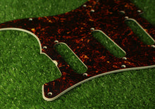 Load image into Gallery viewer, Aged 64 65 66 67 Pickguard For Strat Tortoise Shell Celluloid Top 4 Ply AGP56
