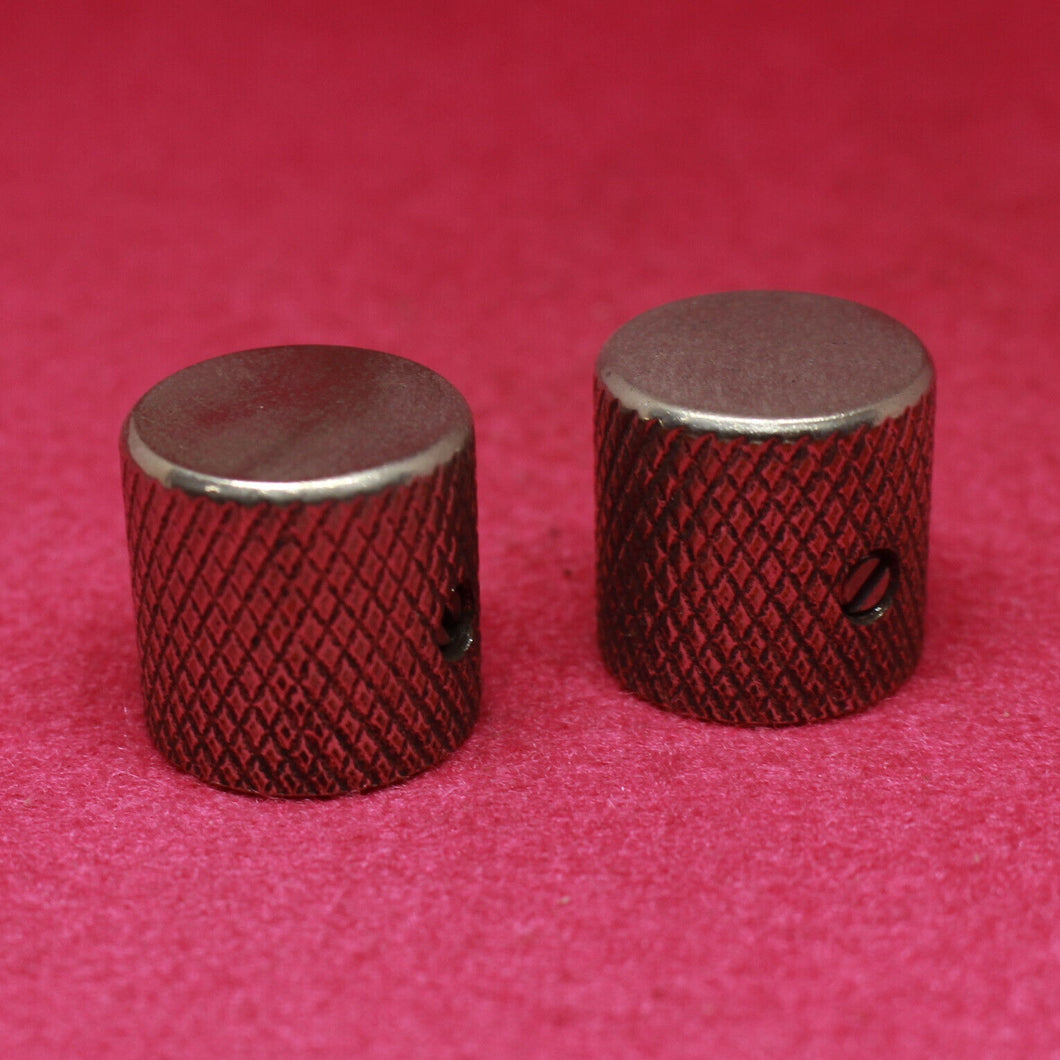 Aged Chrome Flat Knobs For Telecaster Set B