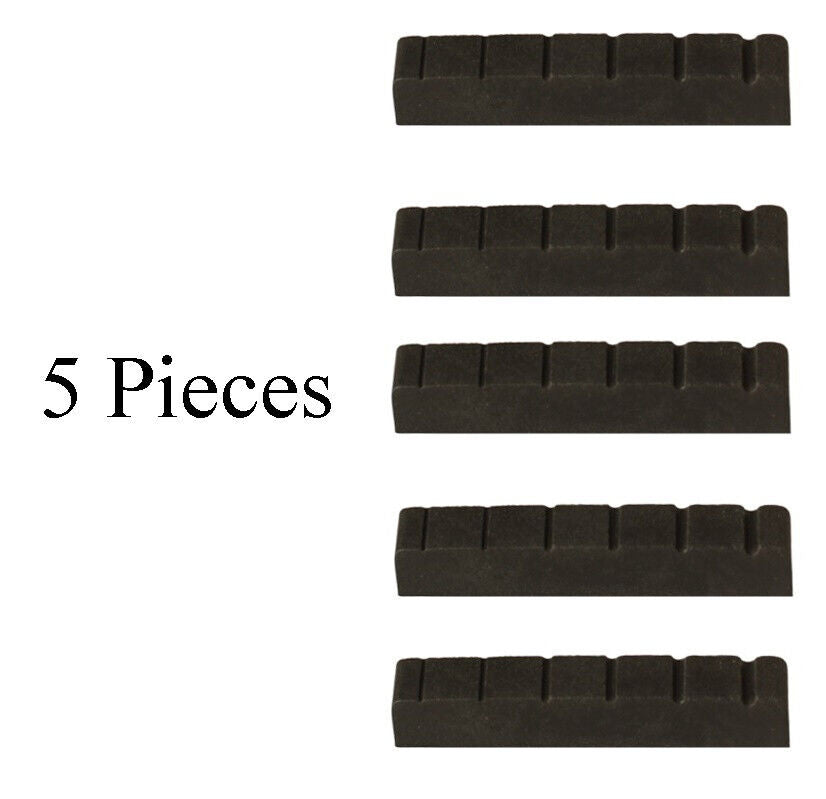 Guitar Nut Plastic Graphite Compound For Les Paul  43mm x 6mm Black 5 Pcs