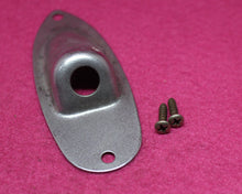 Load image into Gallery viewer, Heavily Aged Jack Plate For Stratocaster with Screws - Chrome
