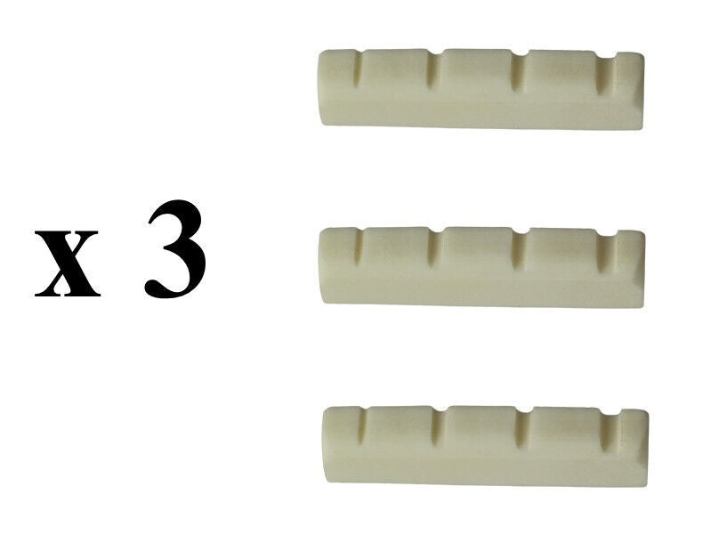 Bone Nut For Bass Guitars 40mm x 6mm x 9mm, 3 Pcs