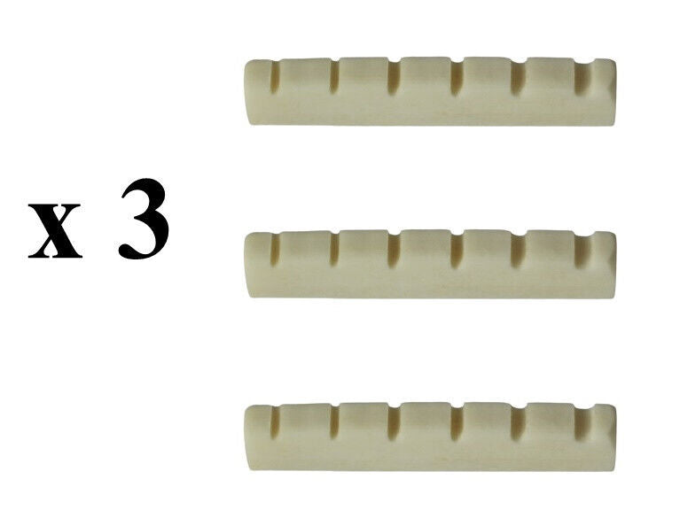 Bone Nut For Classical Guitars 52mm x 6mm x 9mm, 3 Pcs